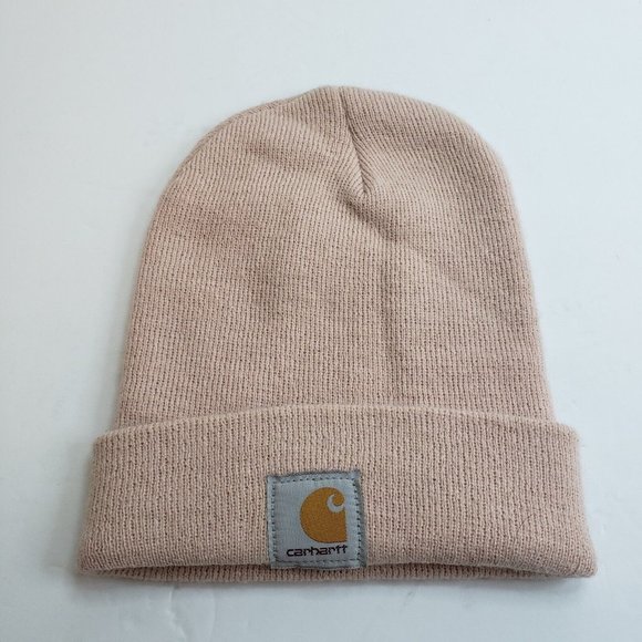 Carhartt Accessories - Carhartt Womens Beanie One Size Pink Tight Knit Stretch Logo Solid Pull On Cozy